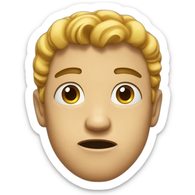 doubting face sticker