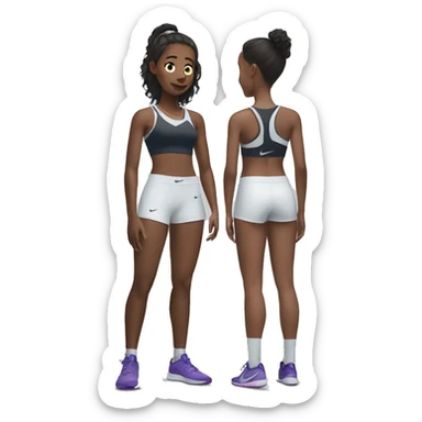 girl with nike pros shorts sticker
