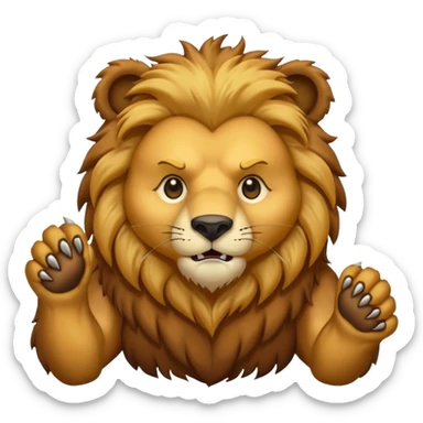 ayı aslan karışımı sticker