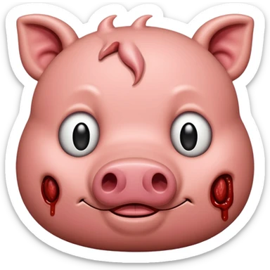 rotten pork meat sticker