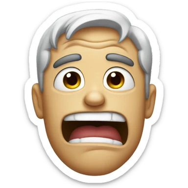 Cringe face disgust  sticker