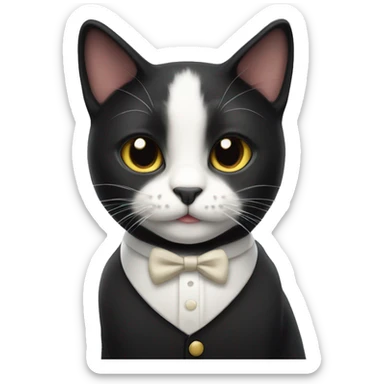 Cute tuxedo cat sticker