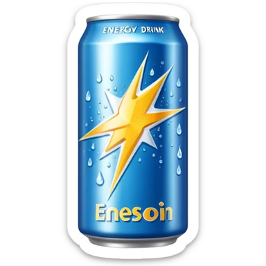 White energy drink sticker