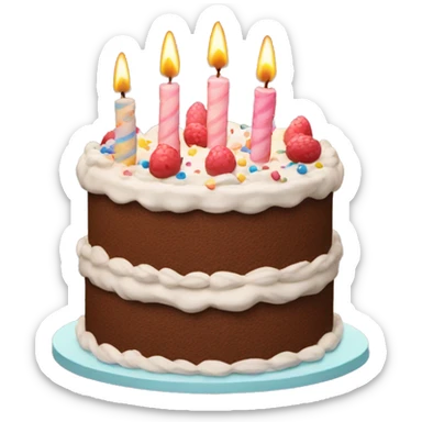 birthday cake sticker