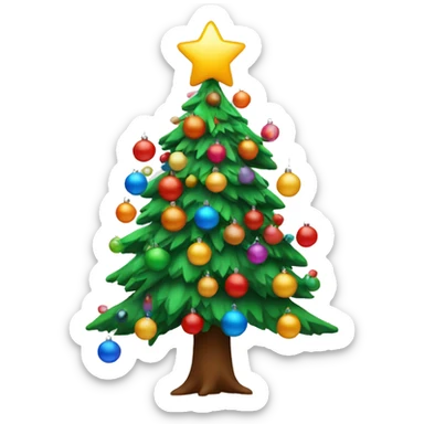 Christmas tree with lots of colour sticker