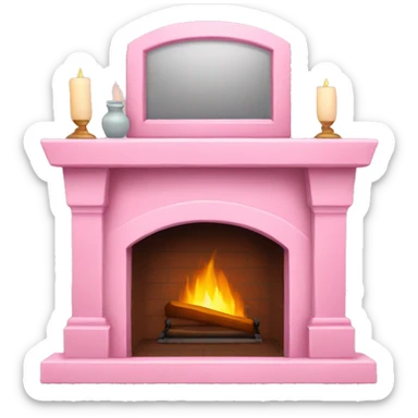 Winter Pink FirePlace sticker