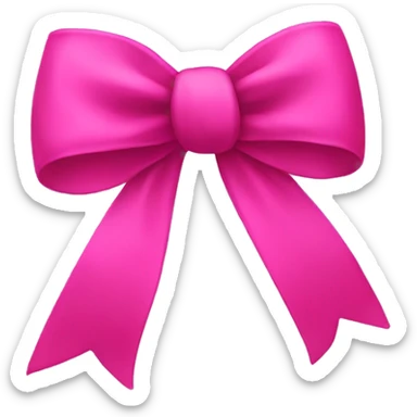 Hot pink bow sticker