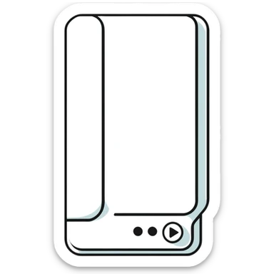 YouTube Shorts logo, black vertical rectangle with rounded corners and white play button in the center sticker