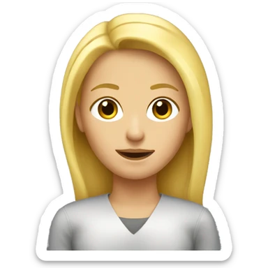 blond female semi truck drive sticker