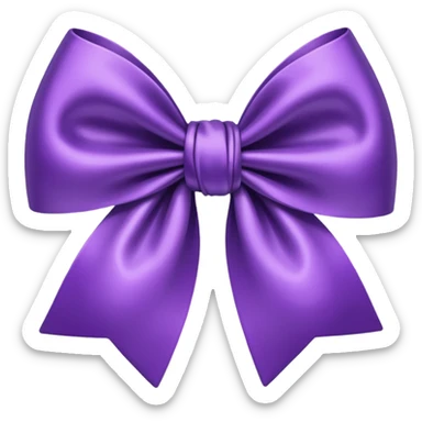Purple bow sticker