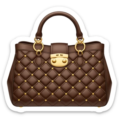 dark brown miu miu bag sticker