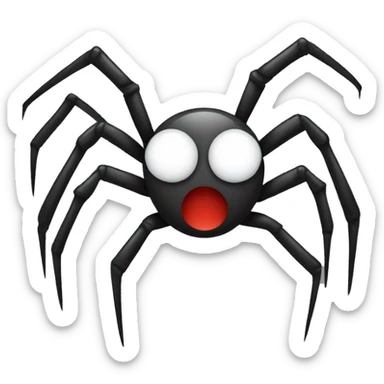 Red-eyed spider with black and white stripes  sticker