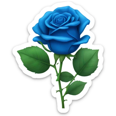 Blue rose sticker