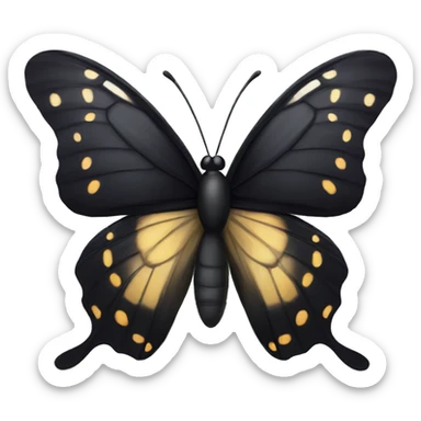 Black butterfly sticker