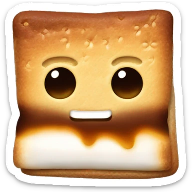 A s’mores with no eyes, just a classic regular looking smores  sticker