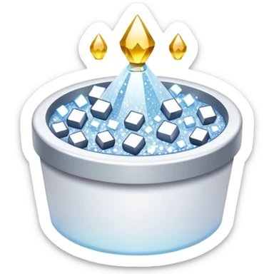 white glory glitter sticker