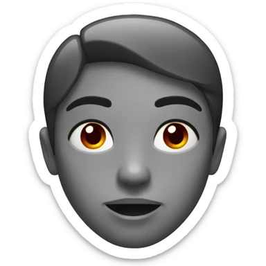 a black heart with a tinge of dark red sticker