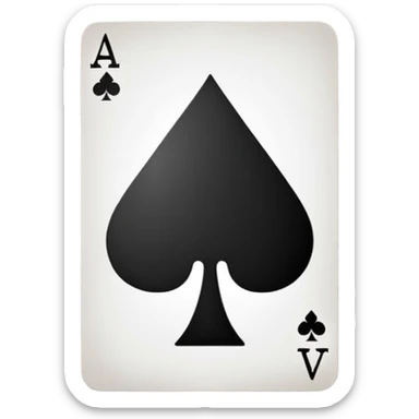 Ace of Spades for stage magic sticker