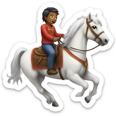 Xiao riding a horse sticker