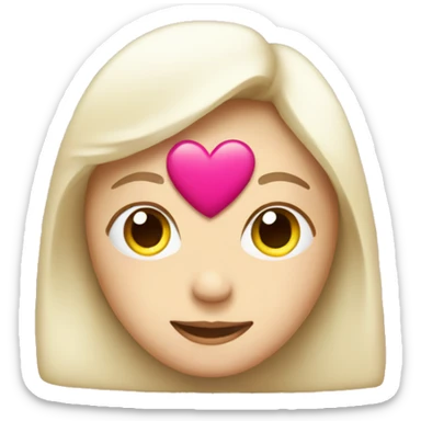 Heart face emoji with pink hearts sticker