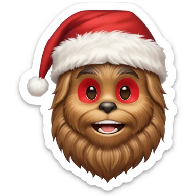 chewbacca santa sticker