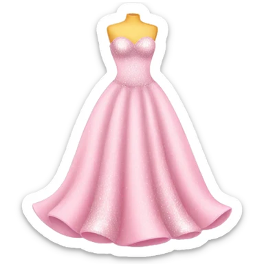 ball dress with glitter in babypink sticker