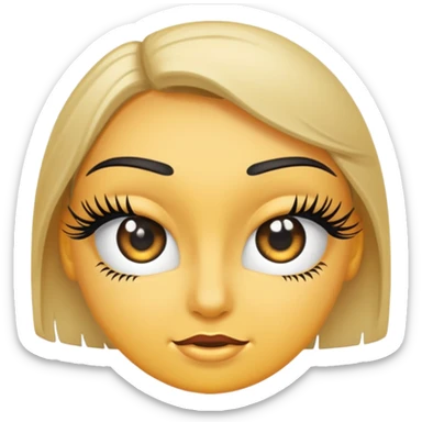 Just the eyelashes sticker