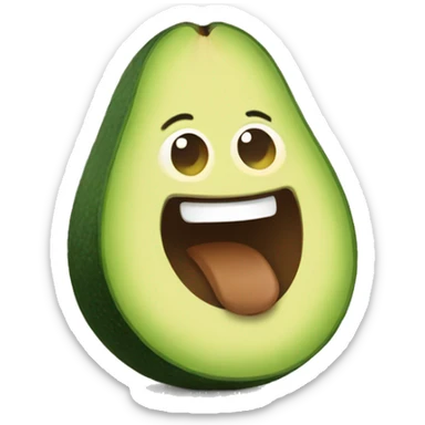 Cheerful avocado sticker