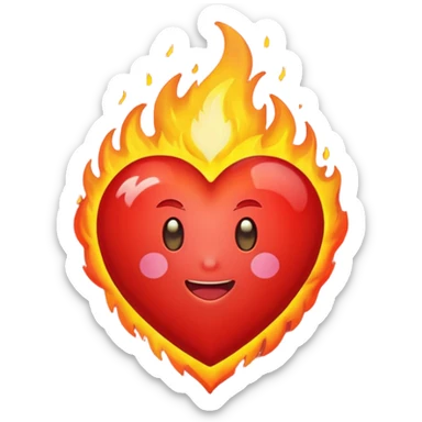 fire heart emoji sticker