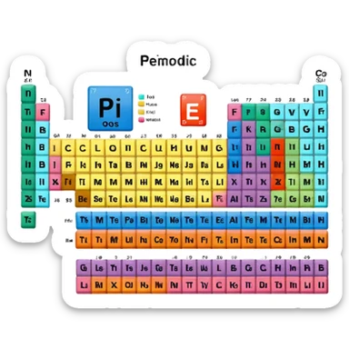 periodic table sticker