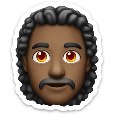 King von with red eyes sticker