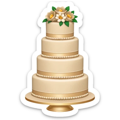 Beige Wedding cake sticker