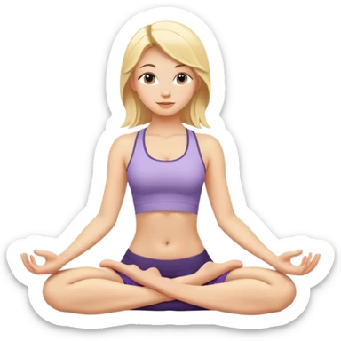 Blonde yoga girl sticker