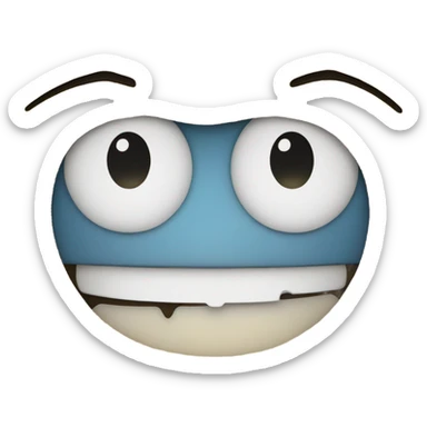 Smiley face with a happy tear in eye sticker