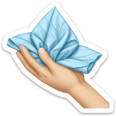wiping tissue sticker