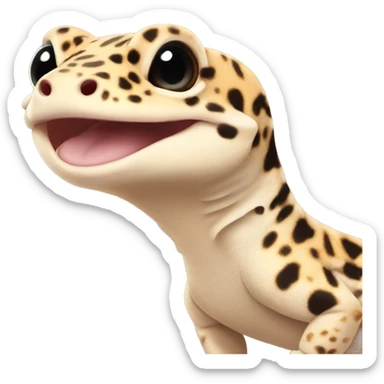 Cute leopard gecko sticker