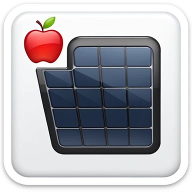 solar panel apple emoji sticker