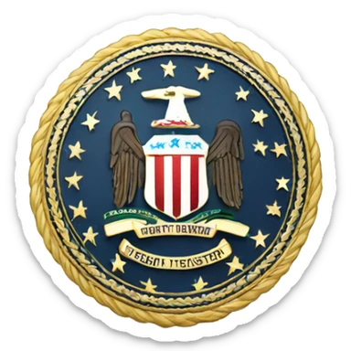 Federal bureau of investigations badge sticker