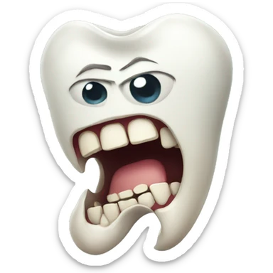 Rotten tooth sticker