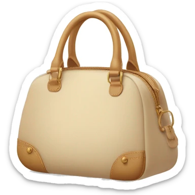 Cute beige hand bag sticker