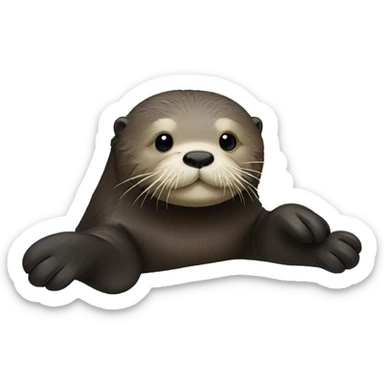 Sea otter sticker
