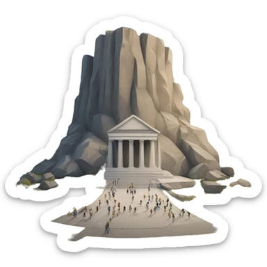 we are out mountains monument  sticker