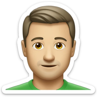 Volodymyr Zelensky with Green shirt sticker