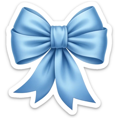 Soft blue ribbon  sticker