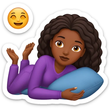 Chica negra acostada sticker