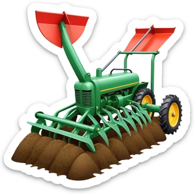 plough for tilling the fields sticker