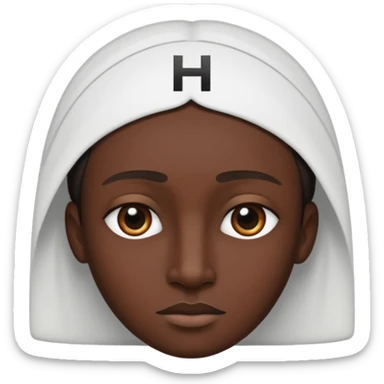 🥷🏽poneles los ojos todos blancos y en la frente ponele la H porfa sticker