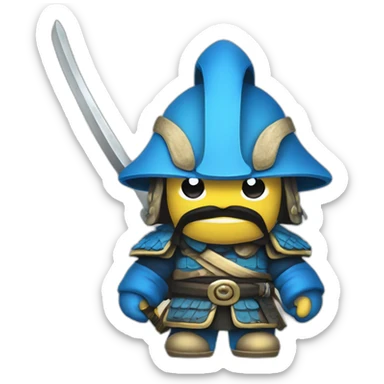 Smurf samurai warlord sticker