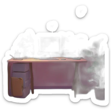 aesthetic desk chill vibe lofi mood sticker