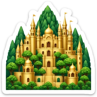 A GOLDEN CITY IN THE FOREST, LIKE THE "ELDORADO" MYTH sticker